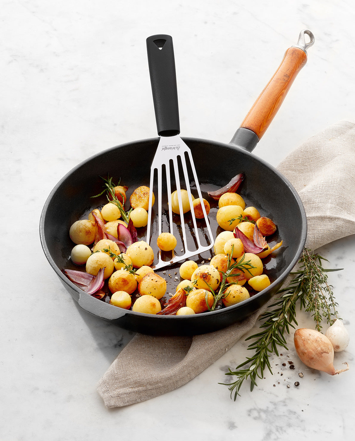 Triangle Turner Stainless Steel Slotted Spatula 16 cm