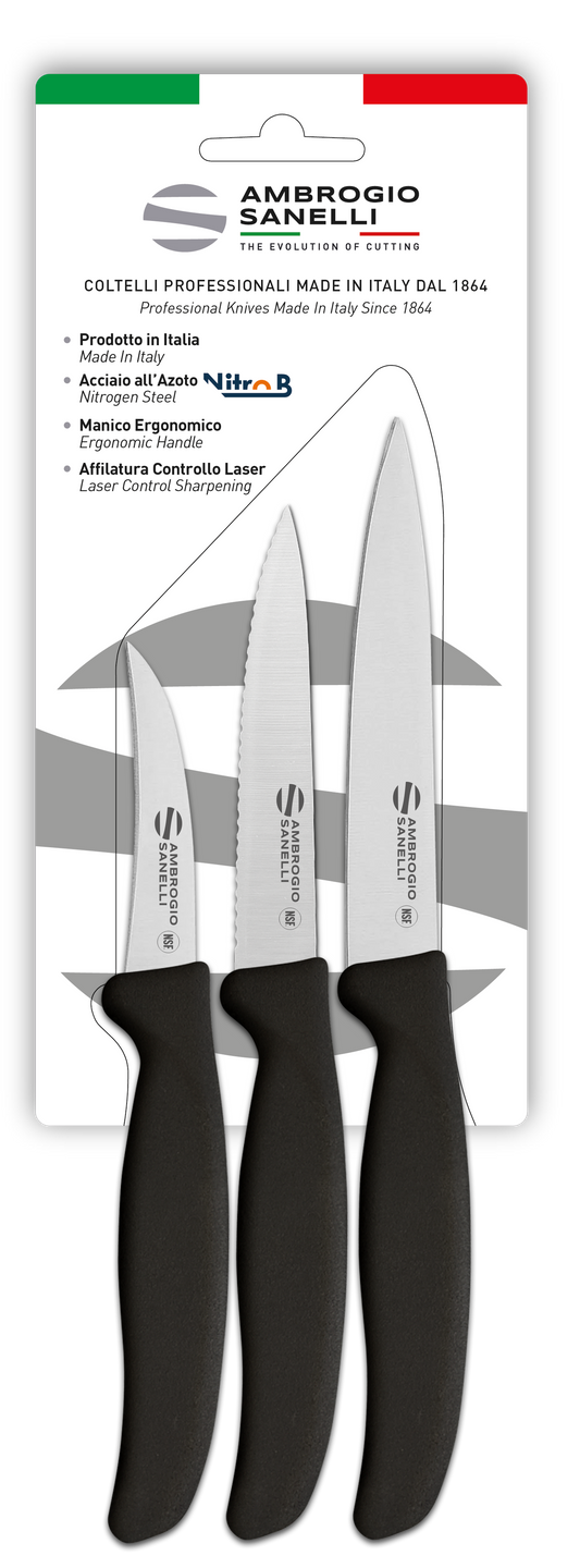 Ambrogio Sanelli Supra 3 Piece Paring Knives